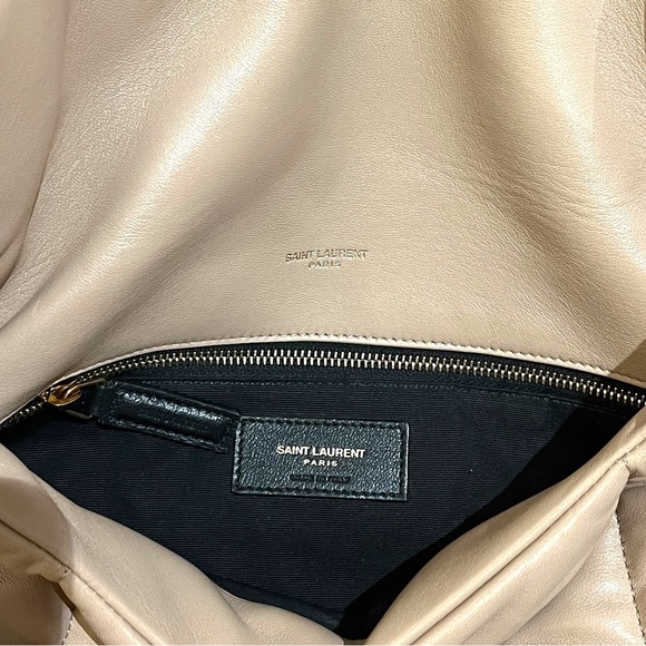 Saint Laurent YSL Lou Medium Quilted Puffer Flap Front Shoulder Bag - Picture 9 of 10